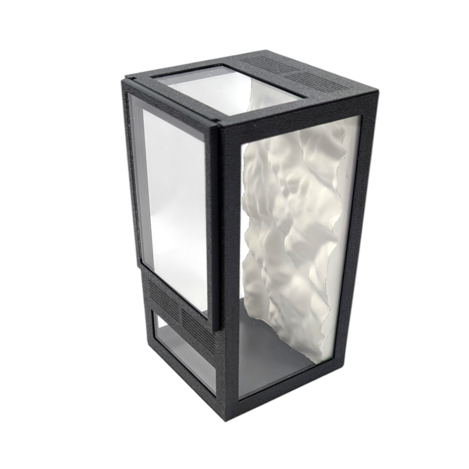 Terrarium szklane 7x7x13 zestaw ze ścianką - obrazek 3