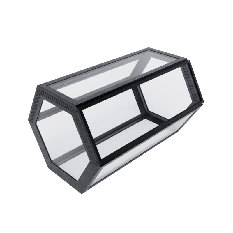 Terrarium szklane HEXAGON- 20x14x12