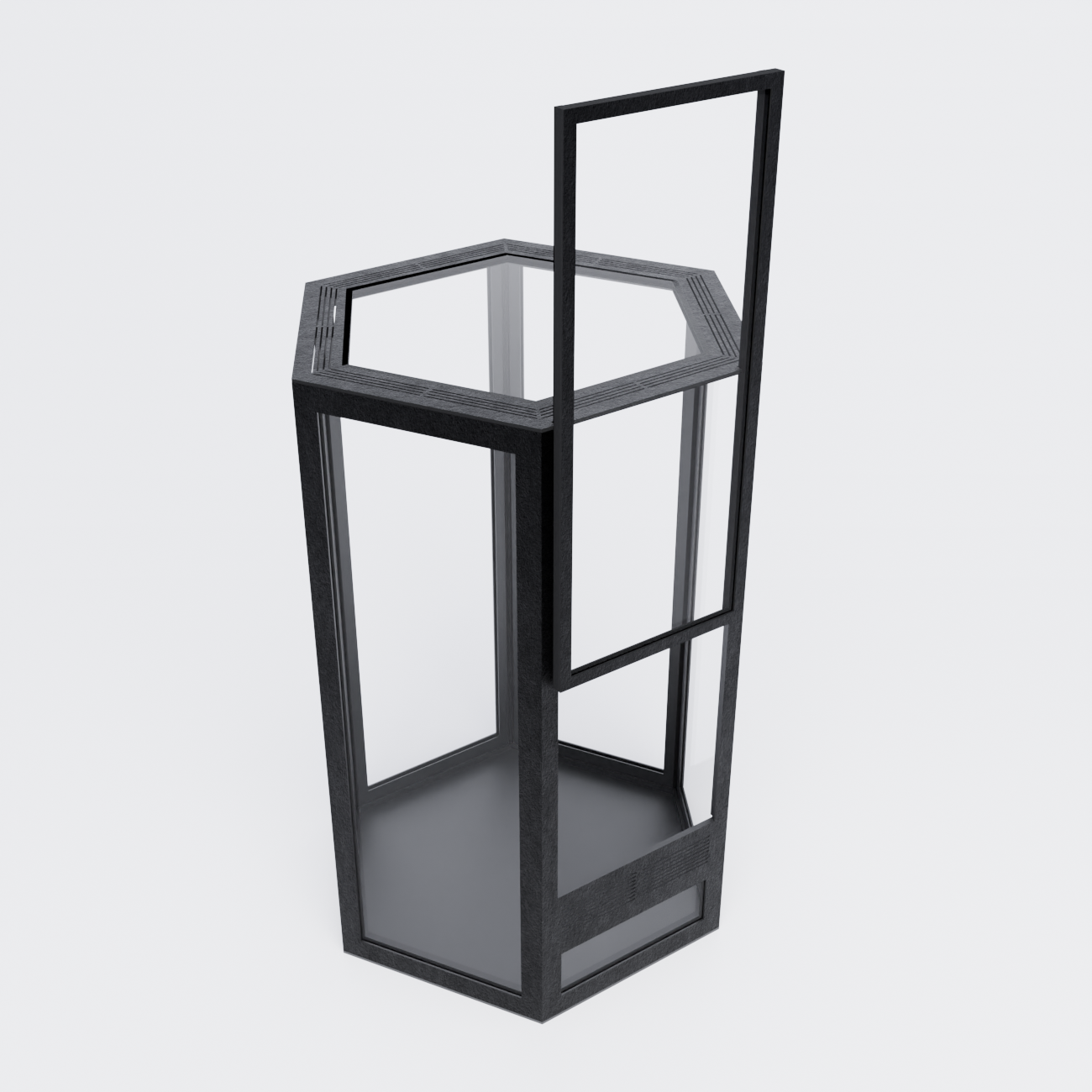 Terrarium szklane HEXAGON- 12x14x20 - obrazek 2