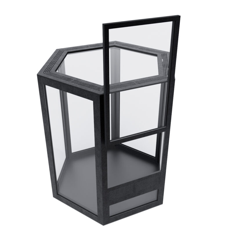 Terrarium szklane HEXAGON- 12x14x15
